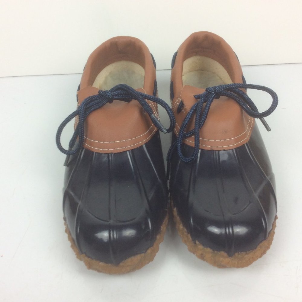 Pro Line Blue Waterproof Leather Outdoor Sheepskin Lined Rain Duck Shoes Size 6